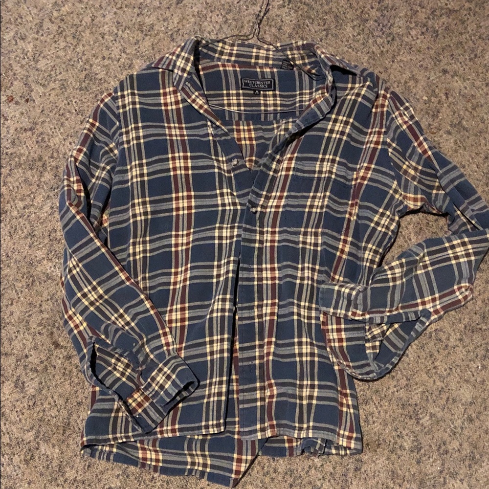 Montego Bay Club Men's Blue Plaid Button-Down Shirt